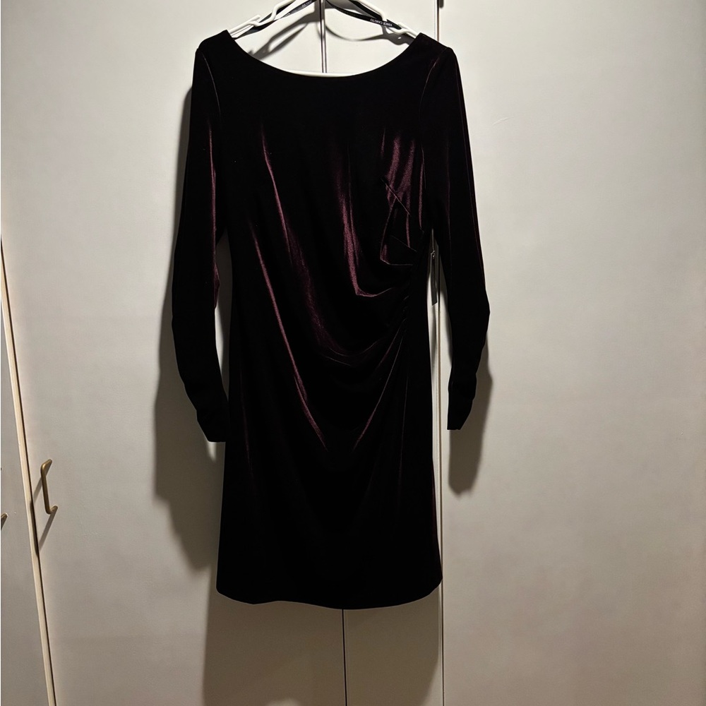 Elegant Purple Velvet Dress